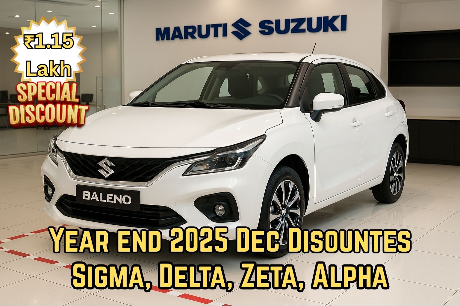 Maruti Suzuki Baleno Year End 2025 december Discounts
